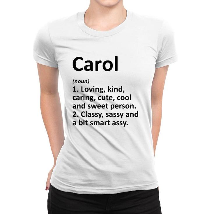 Carol Definition Personalized Name Funny Birthday Gift Idea Women T-shirt