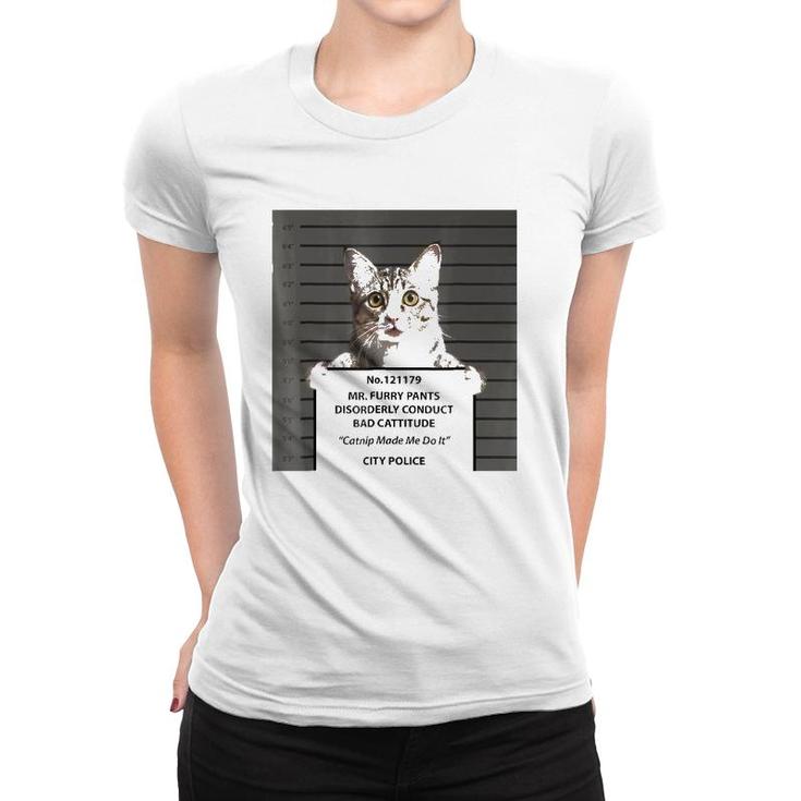 Catnip Cat Bad Cattitude Funny Cat Lover Kitten Gift Women T-shirt