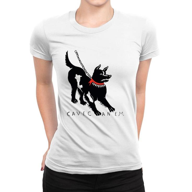 Cave Canem Beware Of Dog Women T-shirt