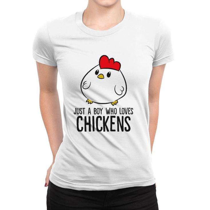 Chicken Boy Just A Boy Who Loves Chickens Women T-shirt