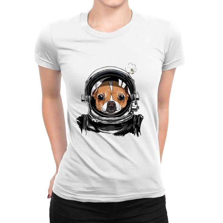 Chihuahua Dog Astronaut Space Exploration Astronomy Lover Women T-shirt