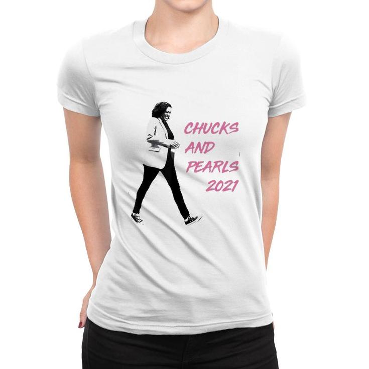 Chucks And Pearls 2021 Present Women T-shirt
