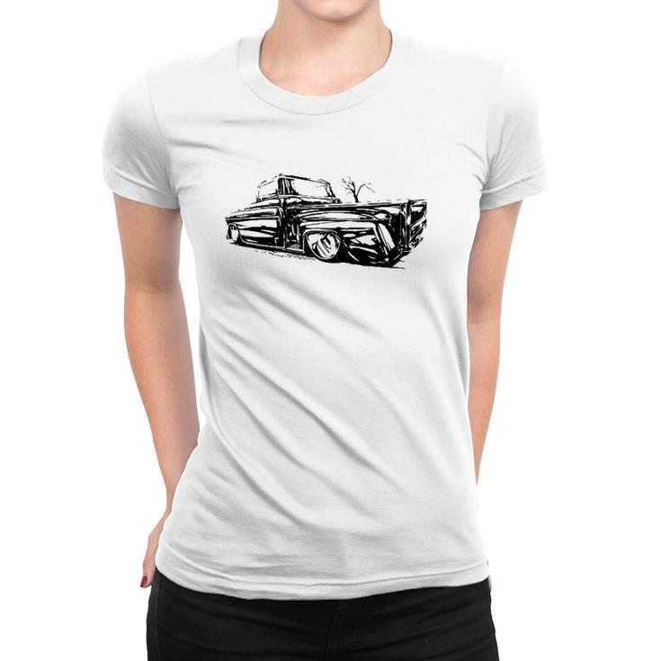 Classic Truck  50S Vintage Automobile Automotive Art Women T-shirt