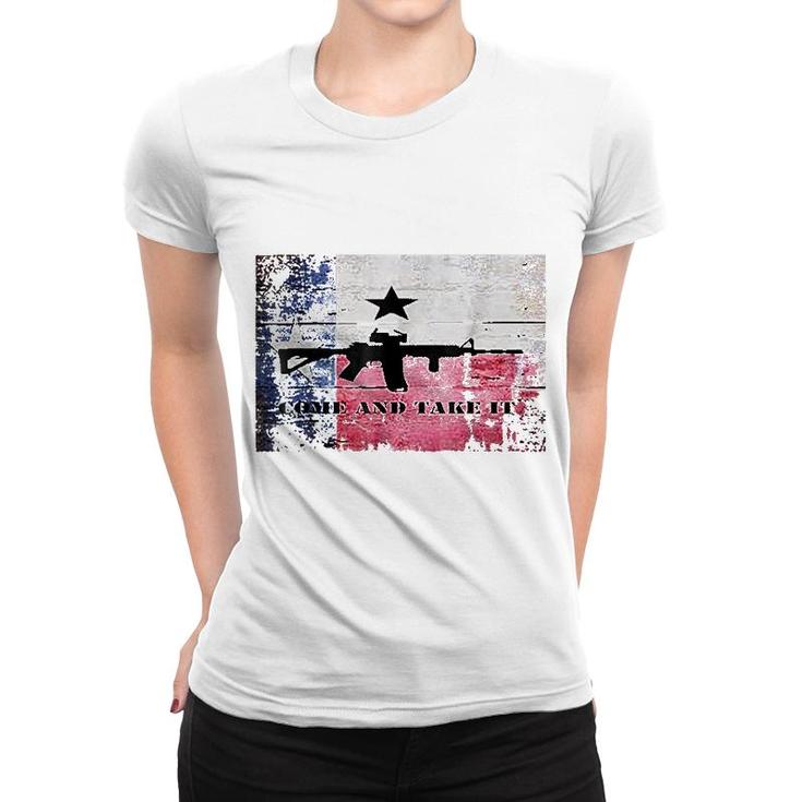 Come And Take It Texas Flag Women T-shirt