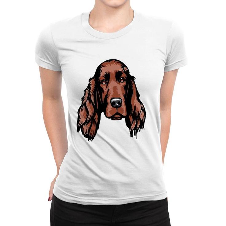 Cool Irish Setter Face Dog Women T-shirt
