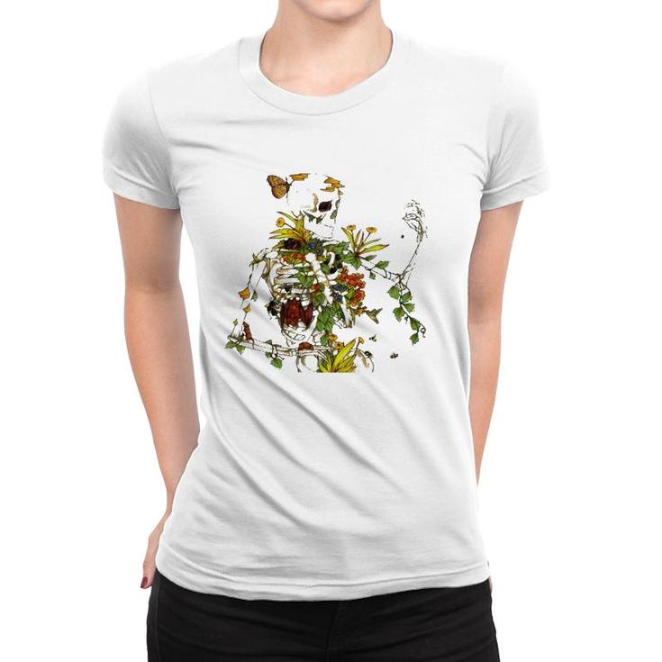 Cool Skeleton Plant Nature Women T-shirt