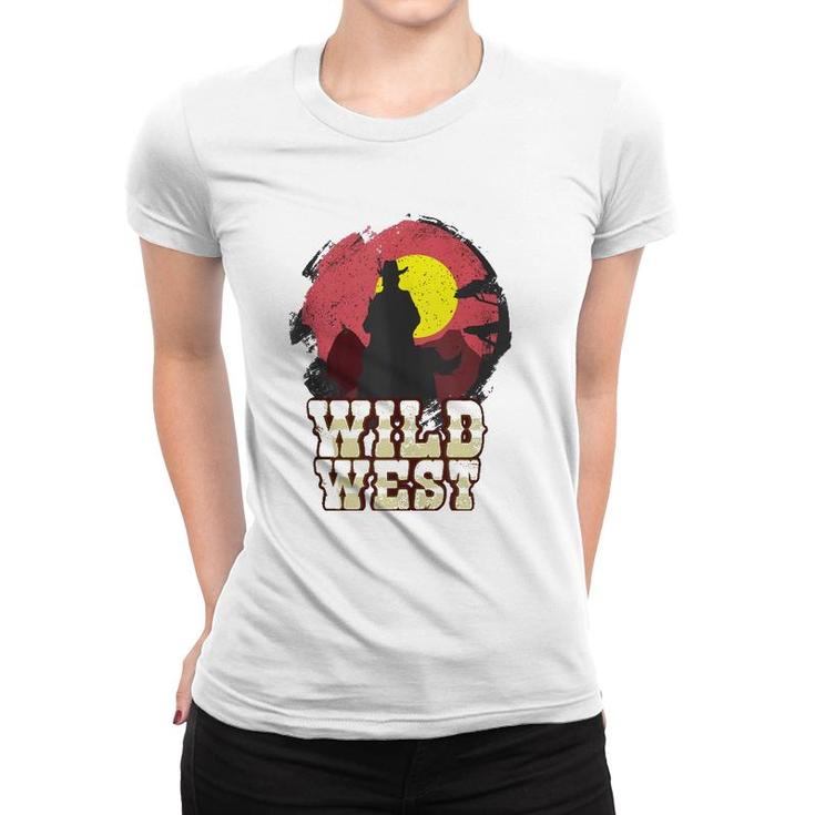 Cowboy Wild West Western Country Saddle Gift  Women T-shirt