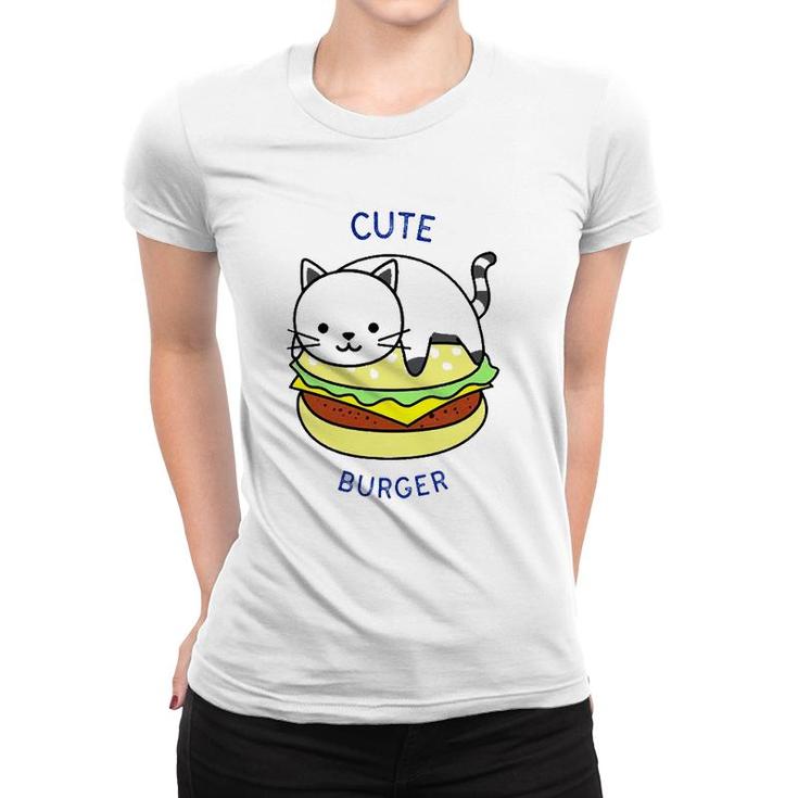 Cute Cat Burger Cheeseburgers T Women T-shirt