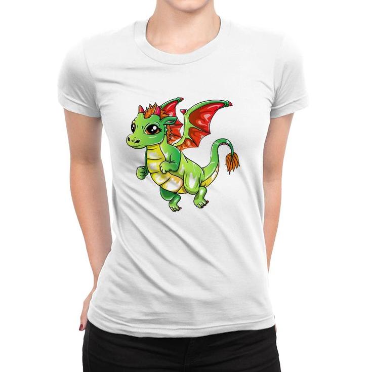 Cute Green Dragon For Girls Boys Kids Women T-shirt