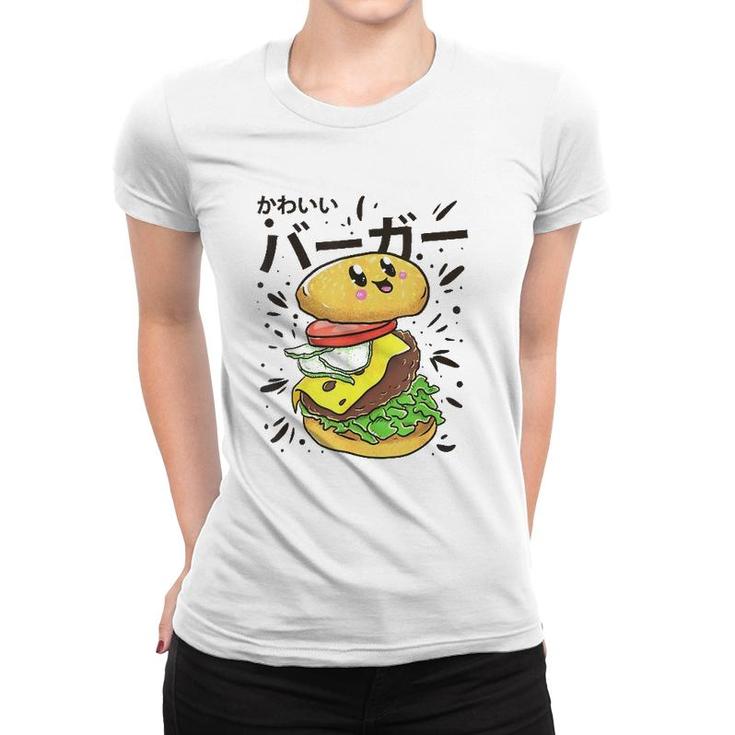 Cute Japanese Burger Kawaii Food Lover Women T-shirt
