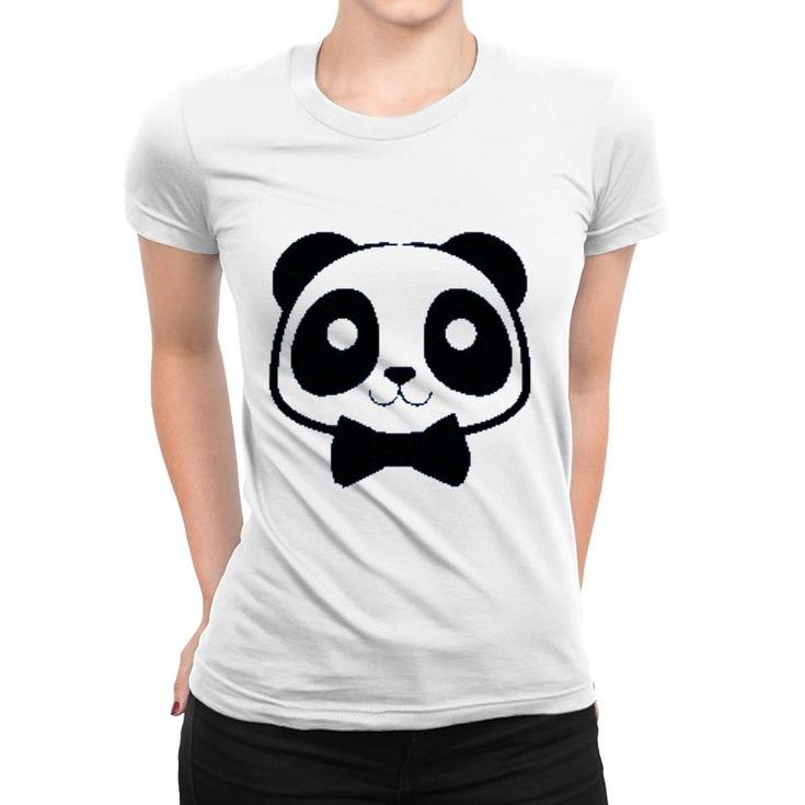 Cute Panda With Bowtie Women T-shirt