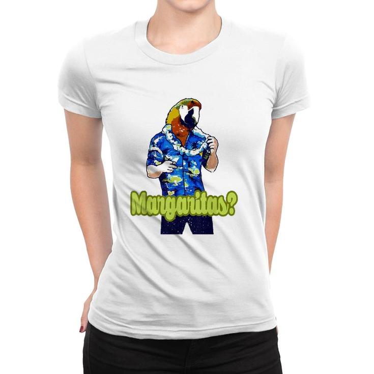 Cute Parrot Head Hawaiian Tropical Floral Print Women T-shirt