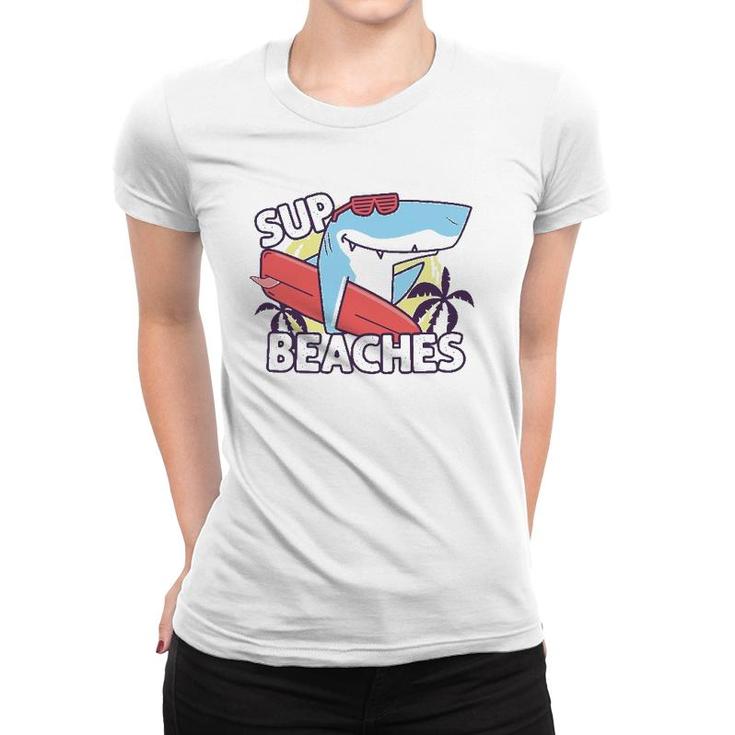 Cute Shark  Sup Beaches Women T-shirt