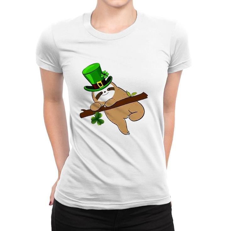 Cute Sloth Saint Patrick’S Day Animal Women T-shirt
