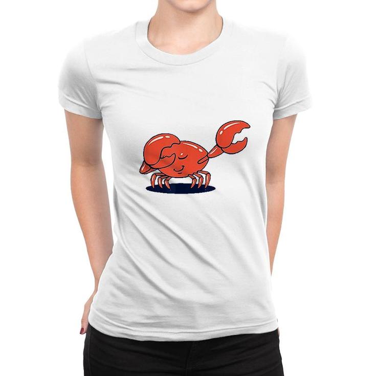 Dab Crab Dabbing Crab Cartoon Funny Women T-shirt