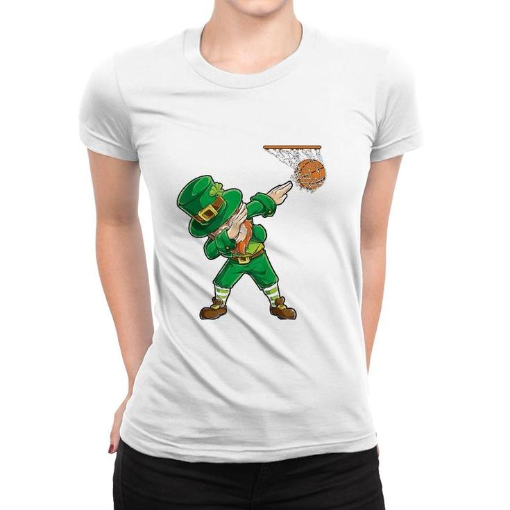 Dabbing Leprechaun Basketball St Patrick's Day Boys Men Gift Women T-shirt