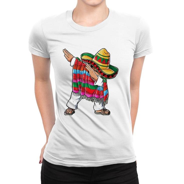 Dabbing Mexican Poncho Cinco De Mayo Boys Men Sombrero Dab Tank Top Women T-shirt