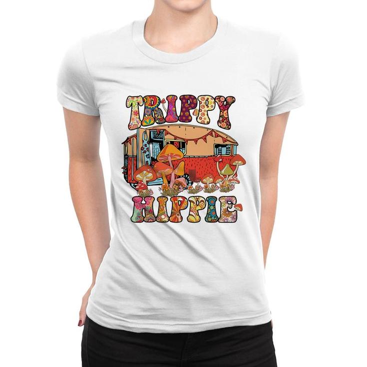 Design House Mushroom Trippy Hippie Idea Gift Women T-shirt