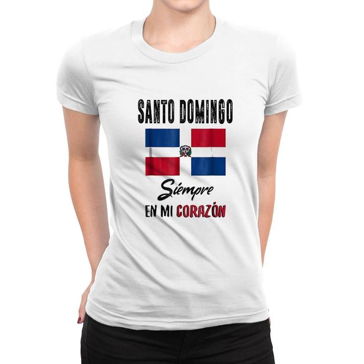 Dominican Republic Santo Domingo Flag Beach Souvenirs Women T-shirt