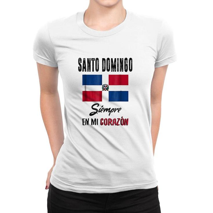 Dominican Republic Santo Domingo Flag Beach Women T-shirt
