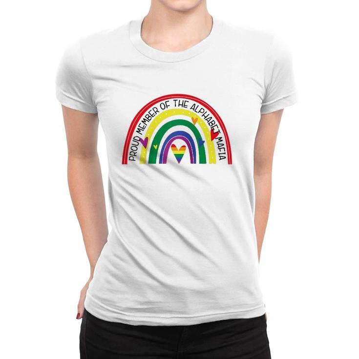 Dpkv Rainbow Proud Member Of The Alphabet Mafia Lgbt Pride Raglan Baseball Tee Women T-shirt