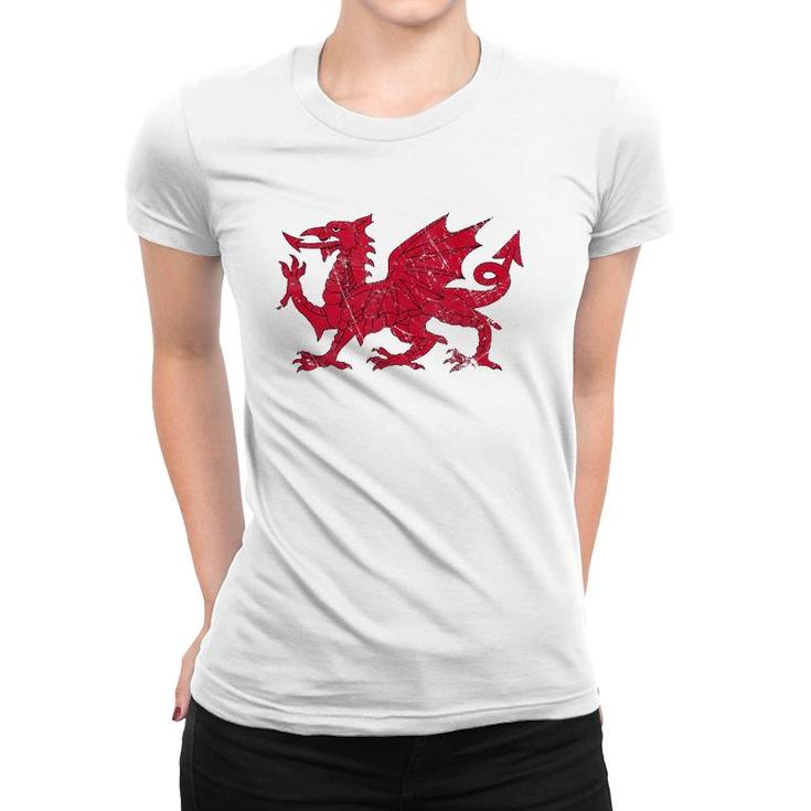 Dragon Of Wales Flag Welsh Cymru Flags Medieval Welsh Rugby Tank Top Women T-shirt