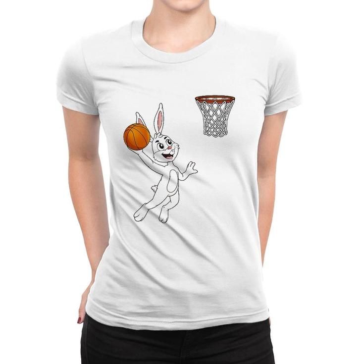 Easter Day Rabbit Dunking A Basketball Funny Boys Girls Kids Women T-shirt