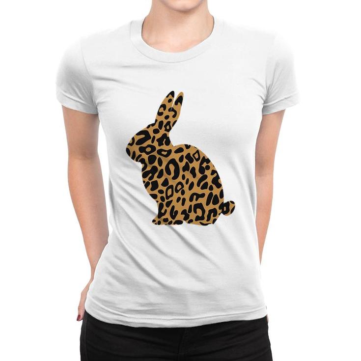Easter Leopard Funny Rabbit Women T-shirt