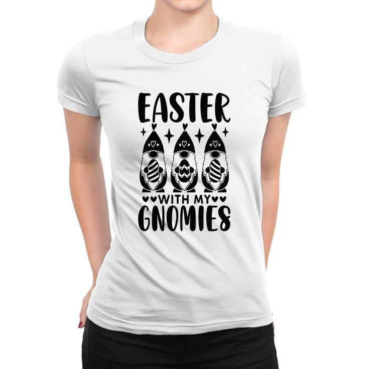Easter With My Gnomies With Eggs Heart Easter Day Women T-shirt