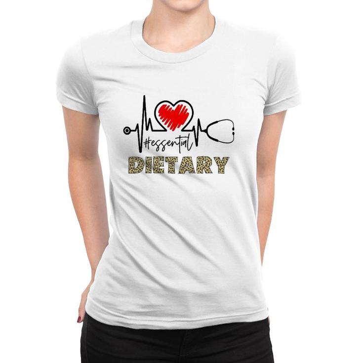Essential Dietary Heartbeat Dietary Nurse Gift Women T-shirt