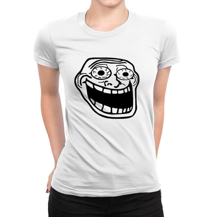Excited Troll Face Meme Women T-shirt