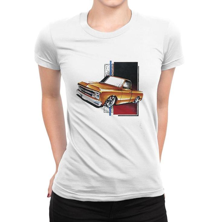 Fair Game Chevy C10 Orange Truck Pickup Women T-shirt