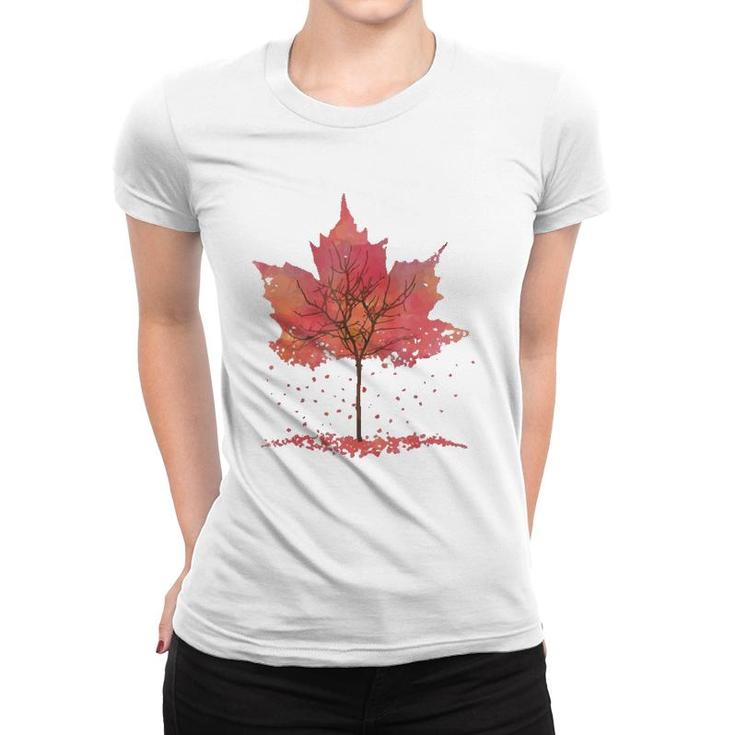 Fall Leaves Graphic Tee- Popular Fall Women T-shirt