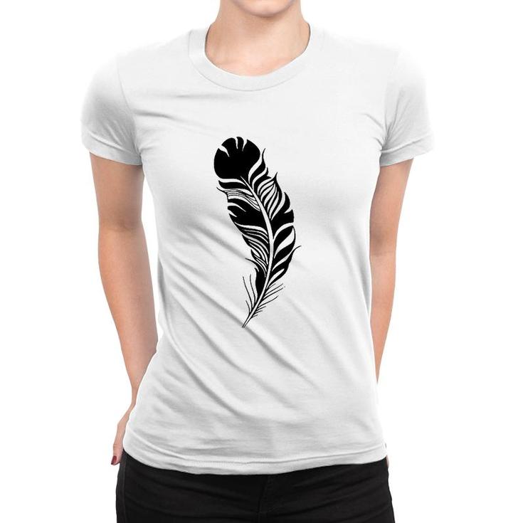 Feather Black Feather Gift Women T-shirt