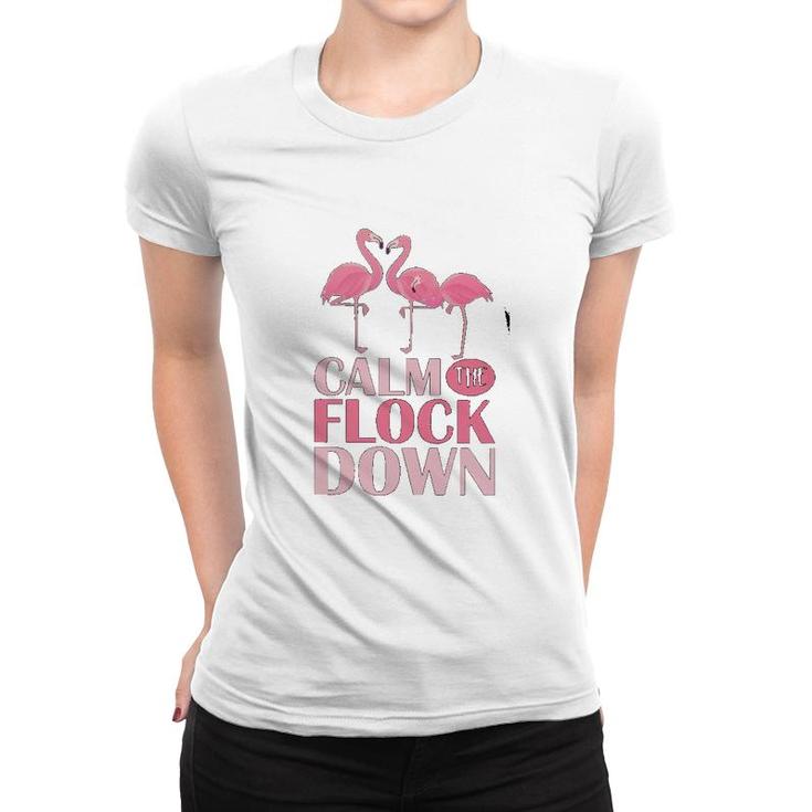 Flamingo Calm The Flock Down Women T-shirt