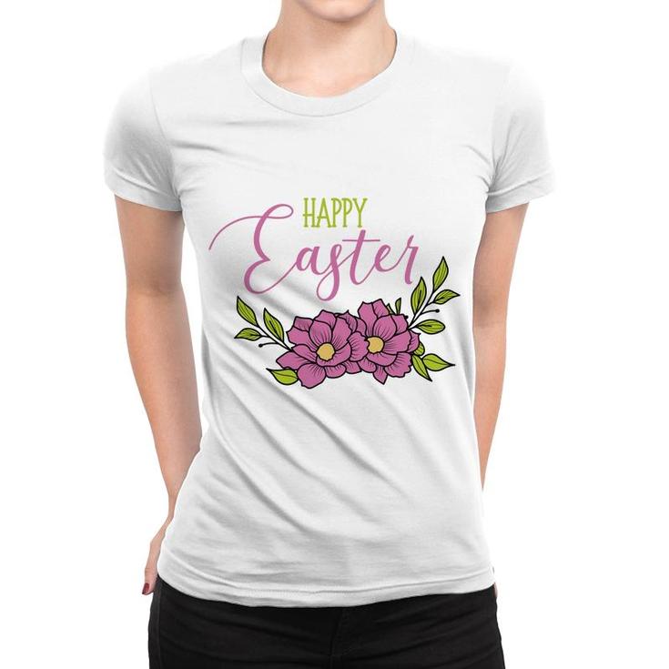 Floral Happy Easter Women T-shirt