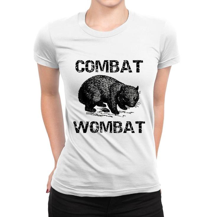 Funny Combat Wombat Graphic Gift Women T-shirt