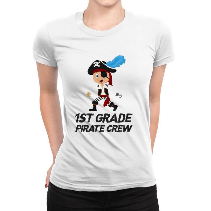 Funny Cute 1St Grade Pirate Halloween Women T-shirt