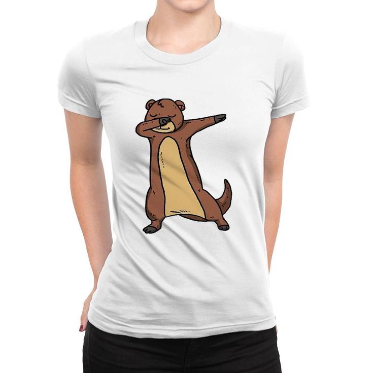 Funny Dabbing Otter Dab Dance Cool Sea Otter Lover Gift Women T-shirt