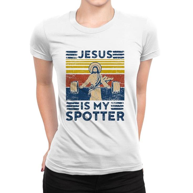 Jesus Is My Spotter T Shirt Gym Workout Weightlifting God