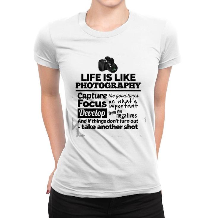Funny Photography Camera For A Photographer Women T-shirt