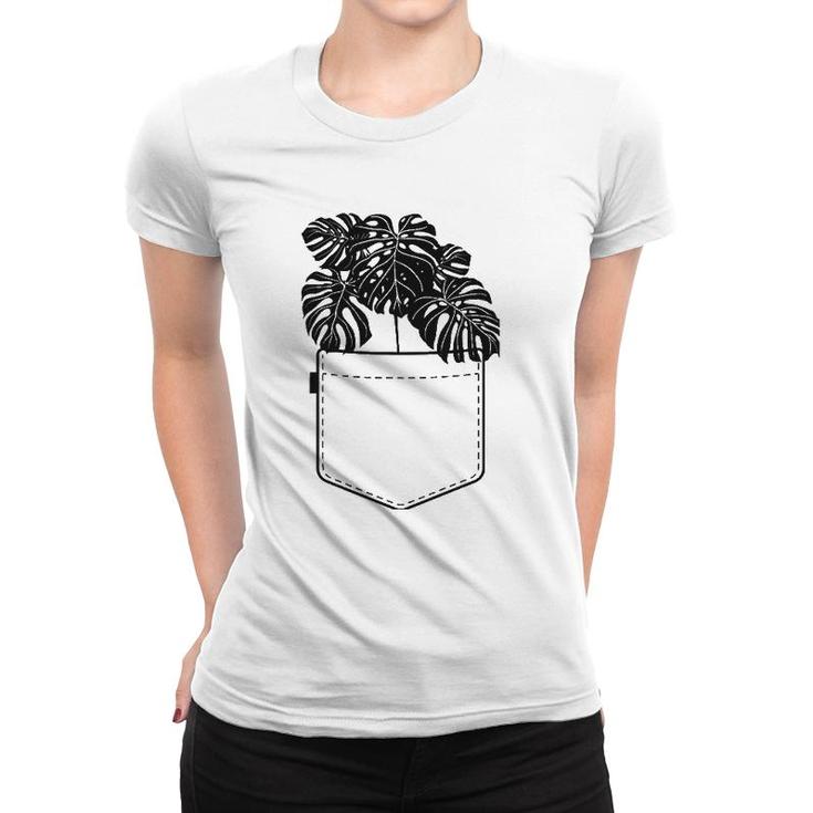 Funny Plant Gifts For Women Monstera Pocket Plant Mama Women T-shirt