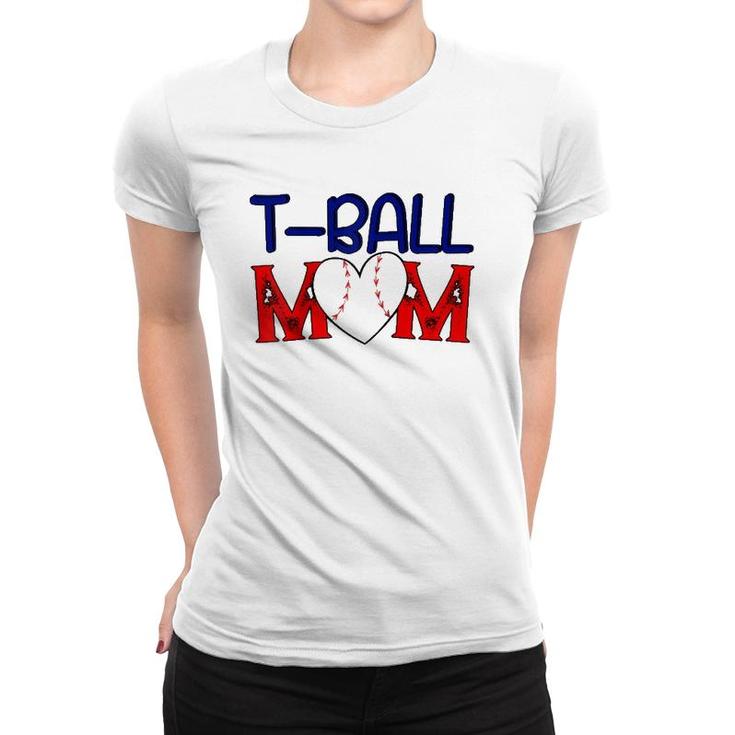 Funnyball Mom Mother's Day Teeball Mom Game Fan Raglan Baseball Tee Women T-shirt