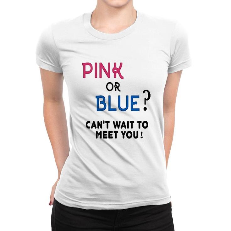 Gender Reveal Team Pink Or Blue Funny Women T-shirt