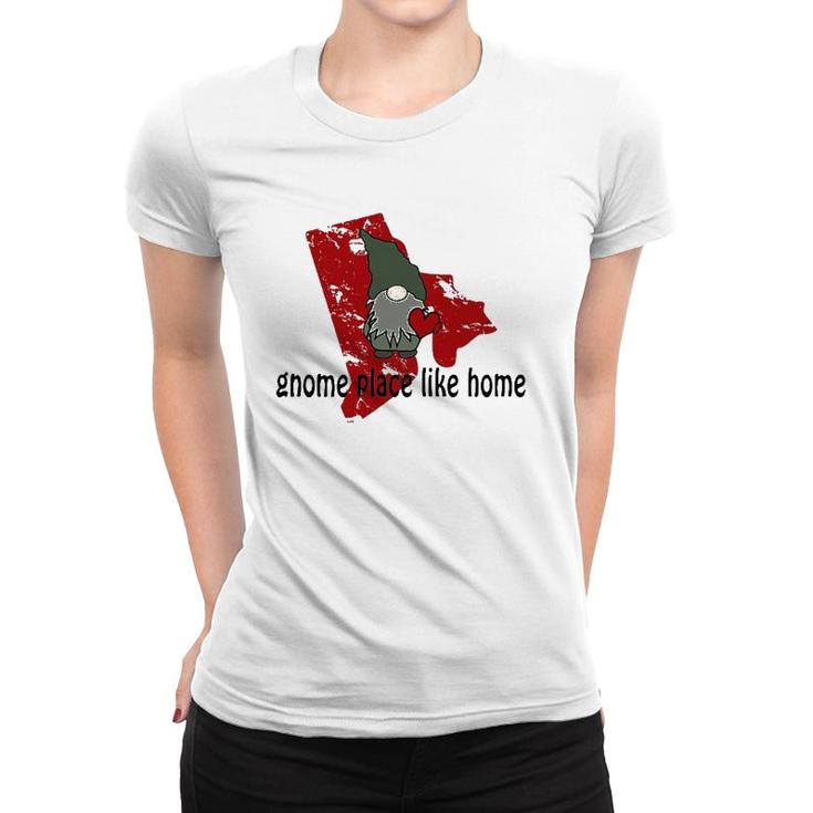 Gnome Place Like Home Rhode Island Women T-shirt