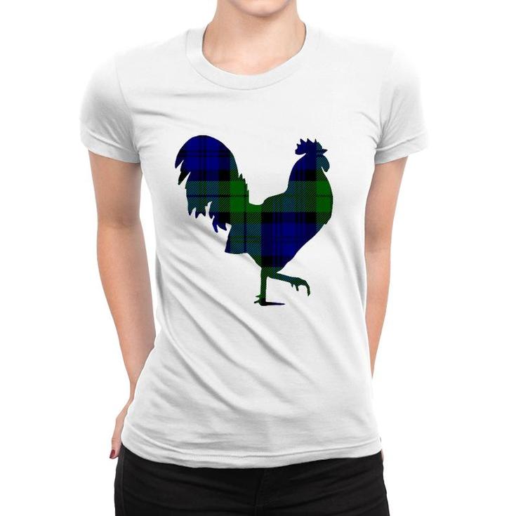 Green And Blue Plaid Chicken Scottish Pride Tartan Women T-shirt