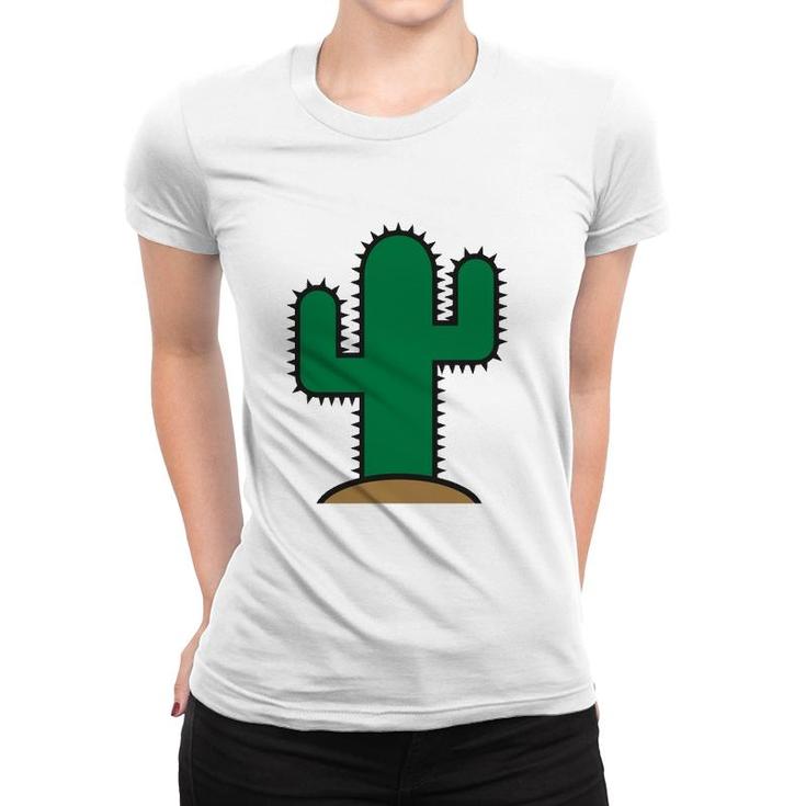 Green Cactus  Vintage Women T-shirt