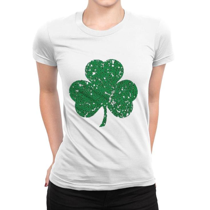 Green Three Leaf Clover St Patricks Day Women T-shirt