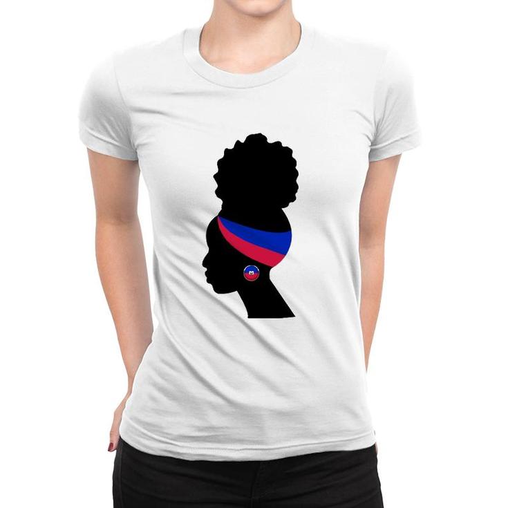 Haitian Woman Silhouette  Gift Women T-shirt