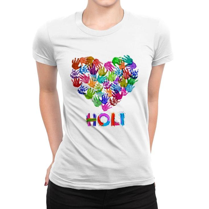 Happy Holi Indian Celebration For Women Men Kids Color India  Women T-shirt